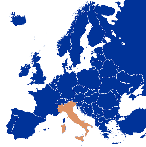 Map of Europe, license: public domain, source: en.wikipedia